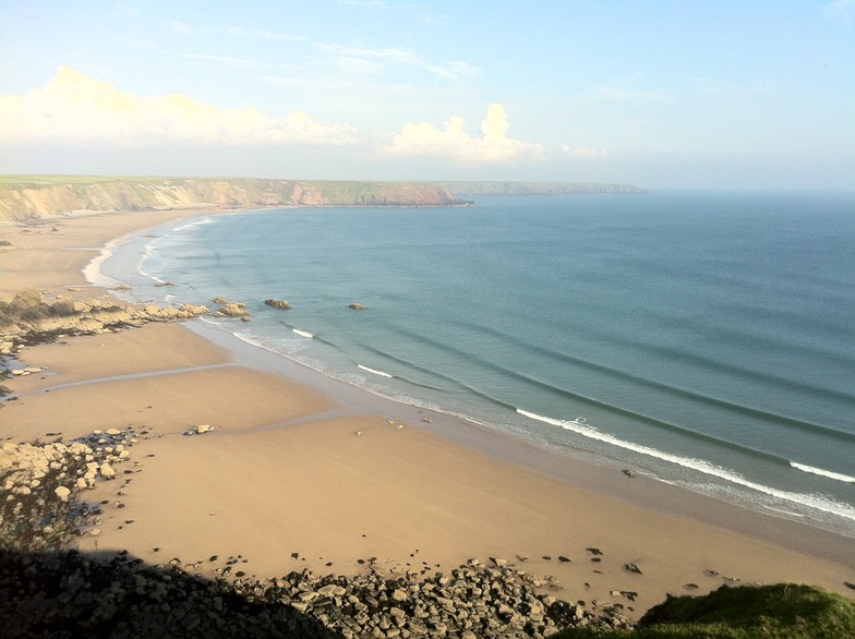 Swell lines at Marloes, Marloes Sands