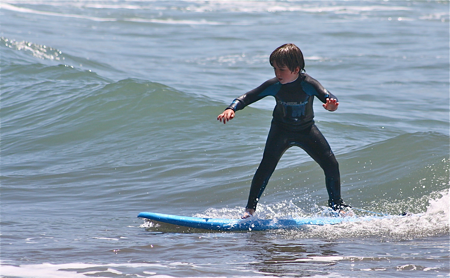 Dad teaches son, Bolinas Jetty