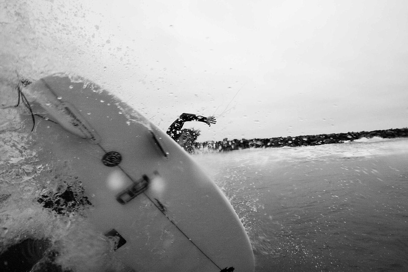 OB Jetty - Chris Racan Off the lip, Ocean Beach Jetty