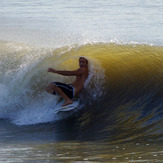 Laying back in the tube, St Augustine Beach Pier