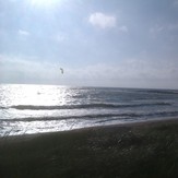 Kitesurfer at 9 p.m. in july 2012, Ristna Hiiumaa Island