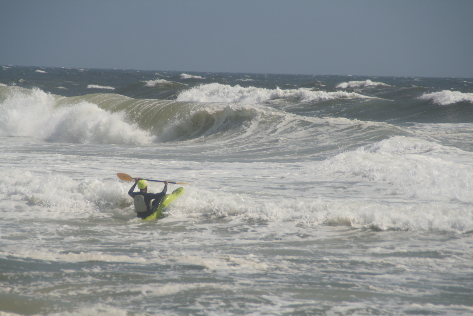 Surf Kayaking from Tropical Storm Leslie, Jones Beach State Park