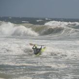 Surf Kayaking from Tropical Storm Leslie, Jones Beach State Park