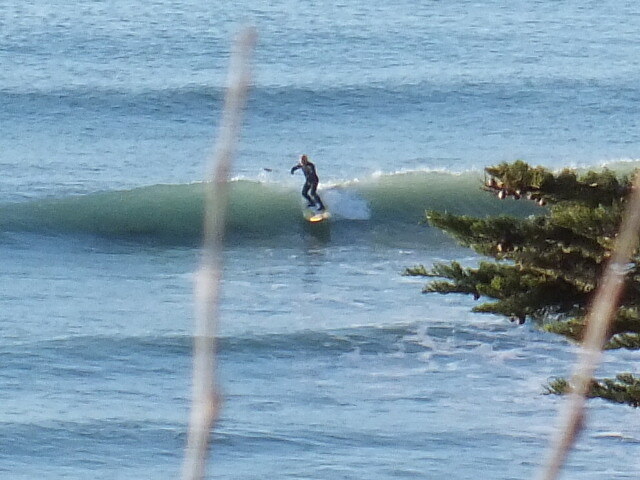 Surfing SUP at the Point, Makorori Point