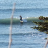 Surfing SUP at the Point, Makorori Point