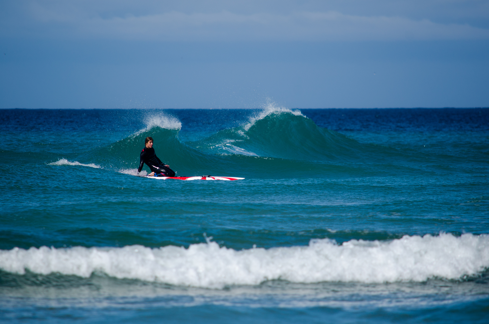 Surf-rescue en Sabón, Playa de Sabon