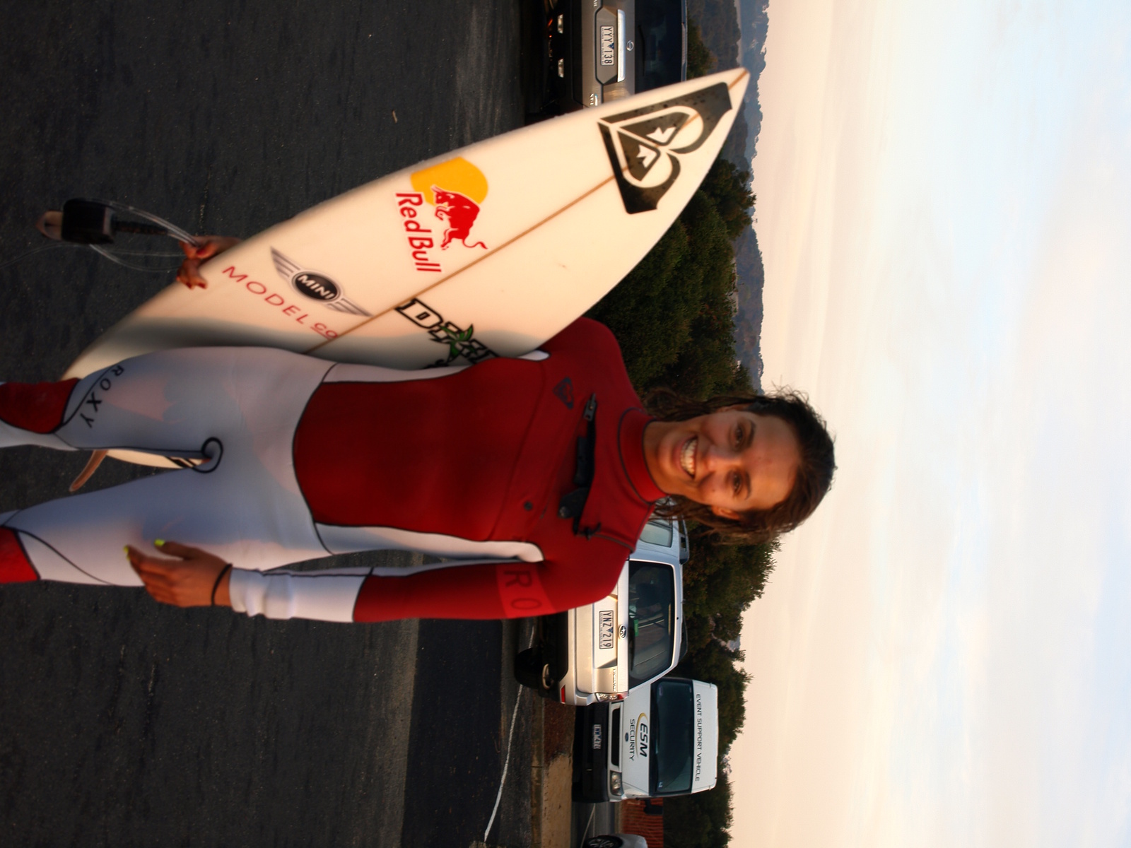 Sally in the car park, 2012 Bells Rip Curl Pro, Bells Beach - Rincon