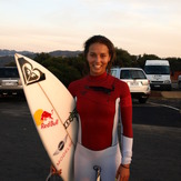 Sally in the car park, 2012 Bells Rip Curl Pro, Bells Beach - Rincon