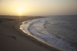 Where the sand meet the sun that meets the sea, Dunas de Taroa photo