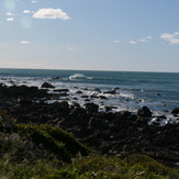 Pukerua surf at high tide, Pukerua Bay