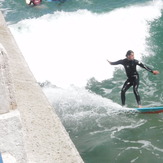 Surfeando en El Muro - Santander, El Sardinero - Primera