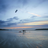 Weston Super Mare Sunset Kite Surfers 