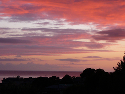 Pink Sunrise, Red Beach photo