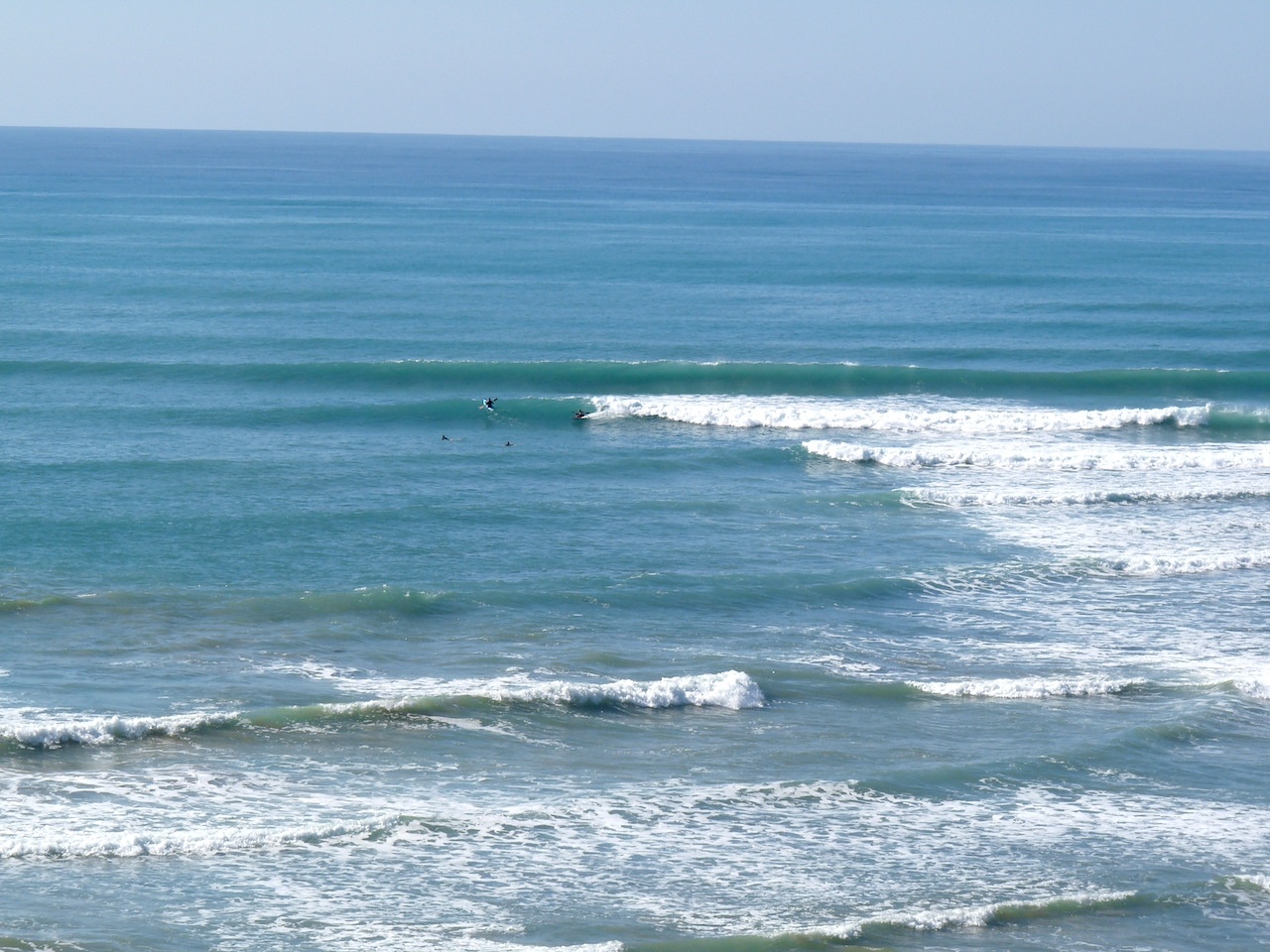 Canoeists at Makorori Point