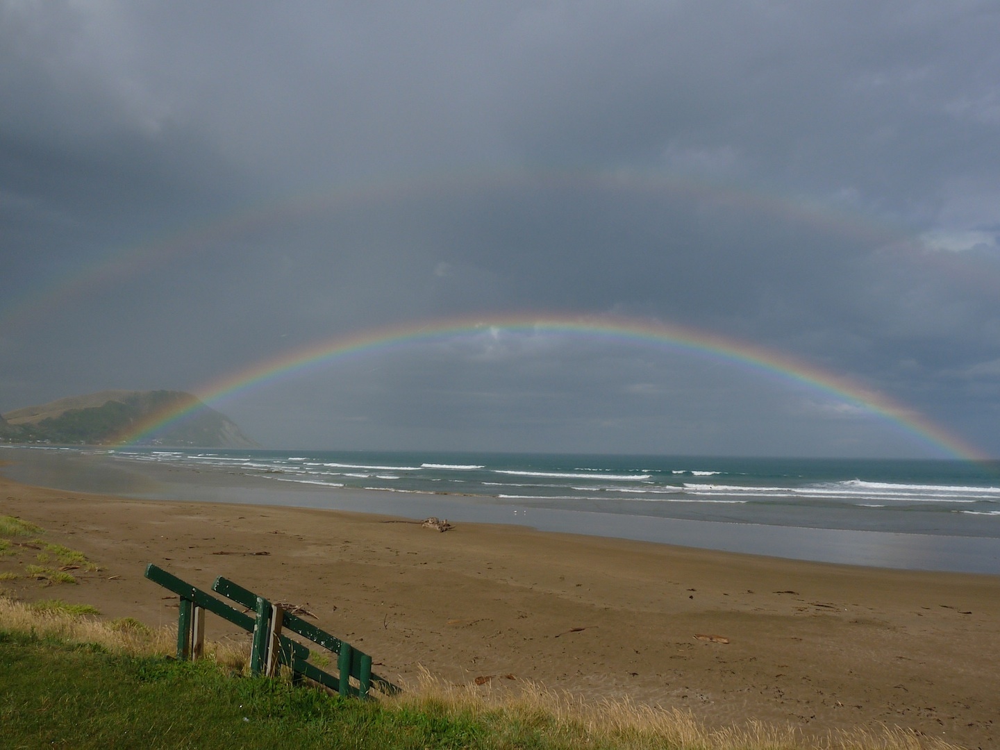 Rainbow after shower, Makorori Centre