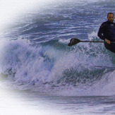 Sole SUP Surfer at Sunset, Papamoa Beach Park