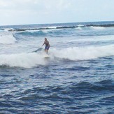 Surfin Grandma Edy at 1st Bay, Pohoiki