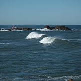Waves in rocky bay, Praia do Aterro