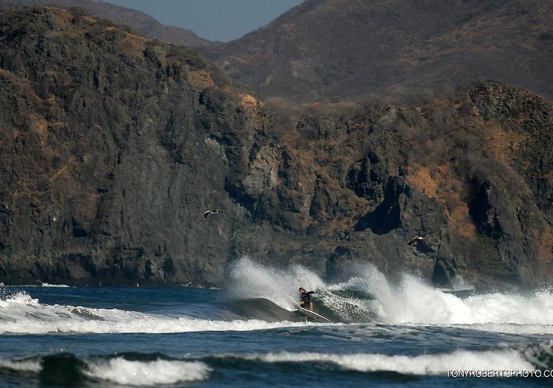 Josie Graves Framed by volcanic rocks