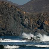 Josie Graves Framed by volcanic rocks