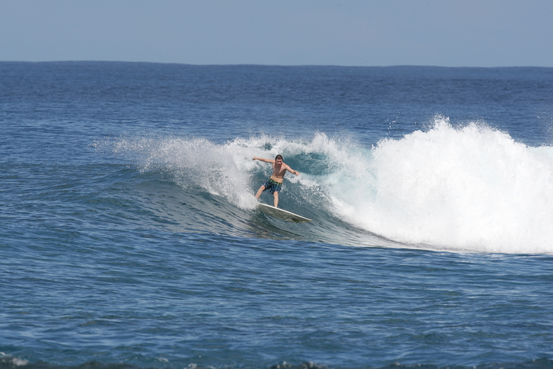 My Bro smashin it, Aganoa Beach