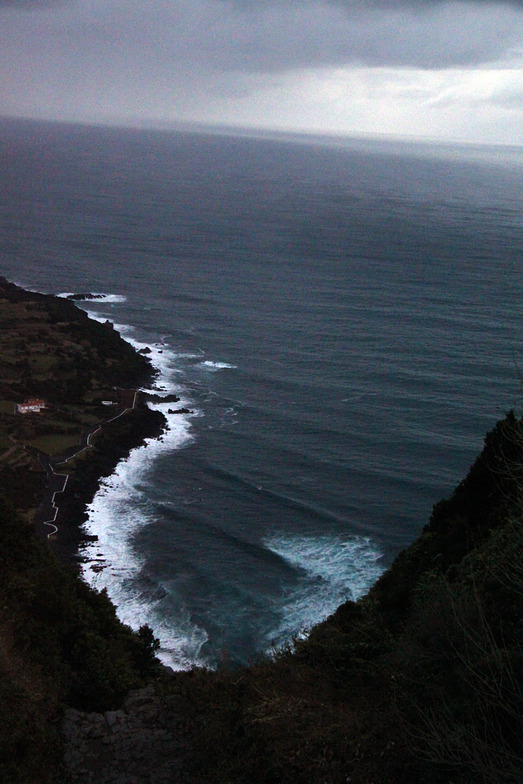 Praia do Norte from the cliff above, Faial - Praia do Norte