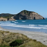 Summer surf, in winter, Wharariki Beach