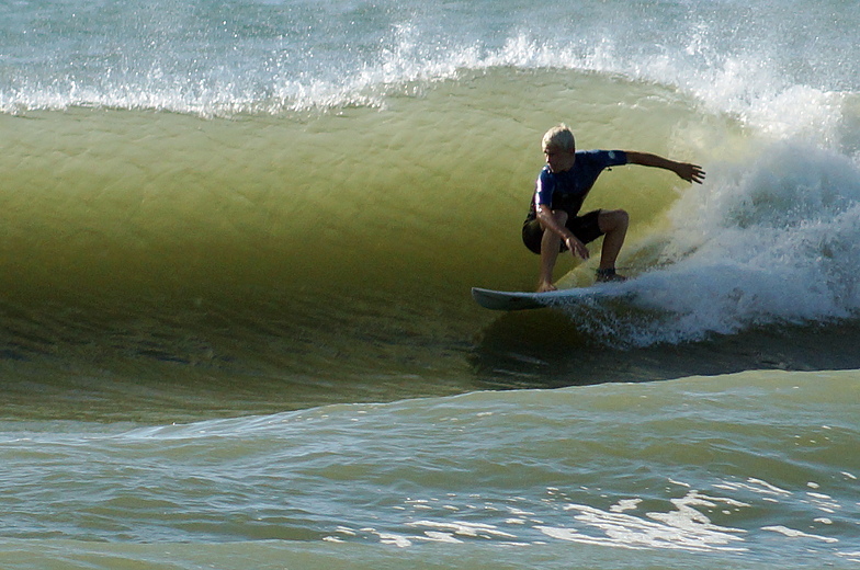 Spring suit in August?, Surf City Pier