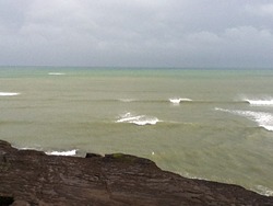 wave break at Maori Bay photo