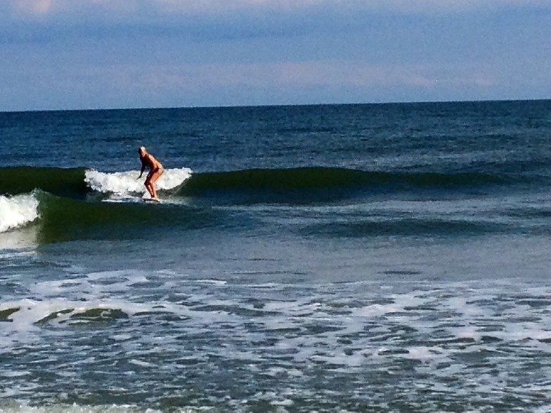 Amanda Rose cruising on glassy lefts., North Myrtle/27th Avenue South