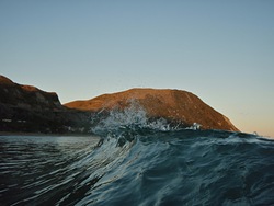 Headland from sea, Makorori North photo