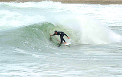 Eilir a member of the Davies-Hughes Surf Dynasty, Whistling Sands (Porth Oer) photo