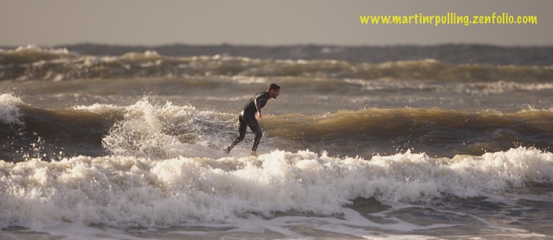 Man walks on water?, Langland Bay