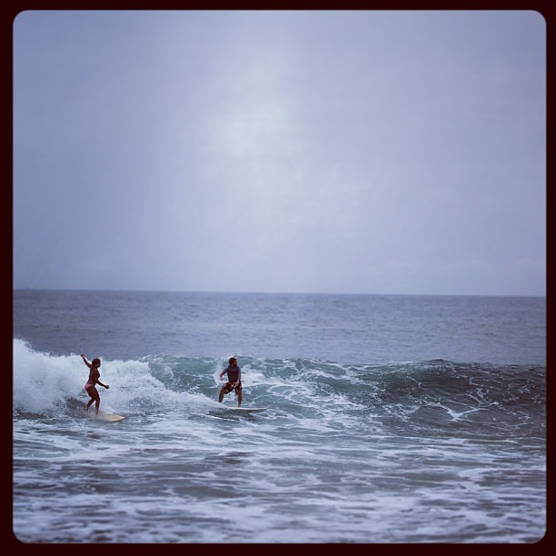 Two local surfers ripping the wreck out of it, Shipwreck