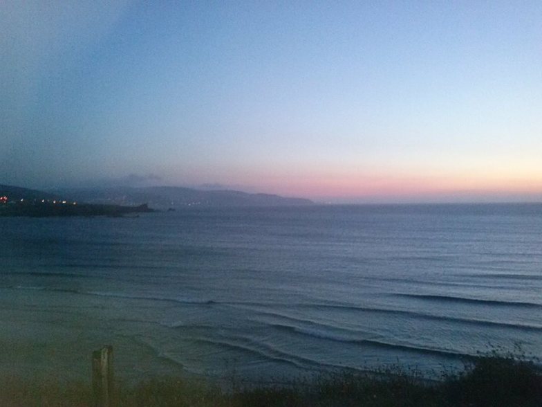 atardecer sabon, Playa de Sabon