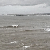 Starting to work on a very full tide, Ogmore-by-Sea