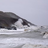 Storm surf at Langland Bay