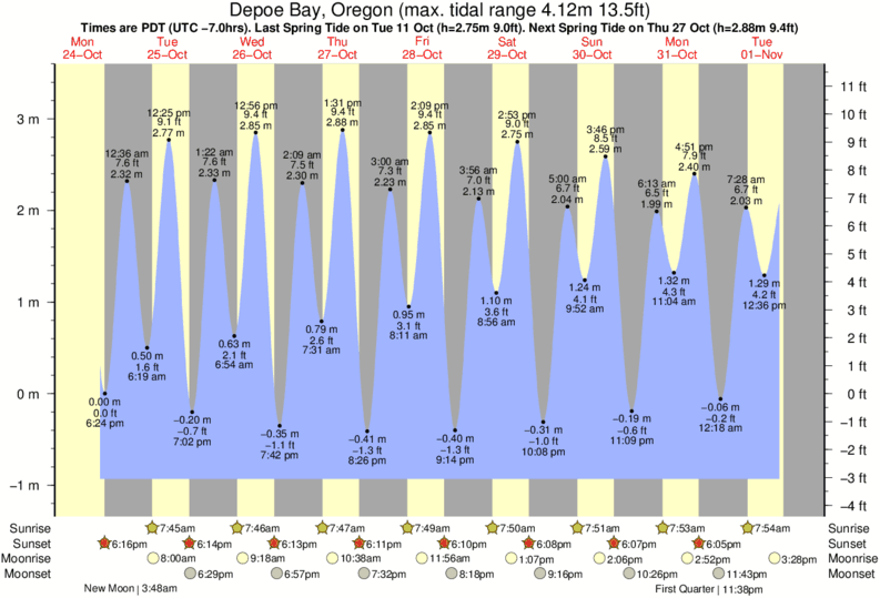 Low Tide Chart Oregon Coast