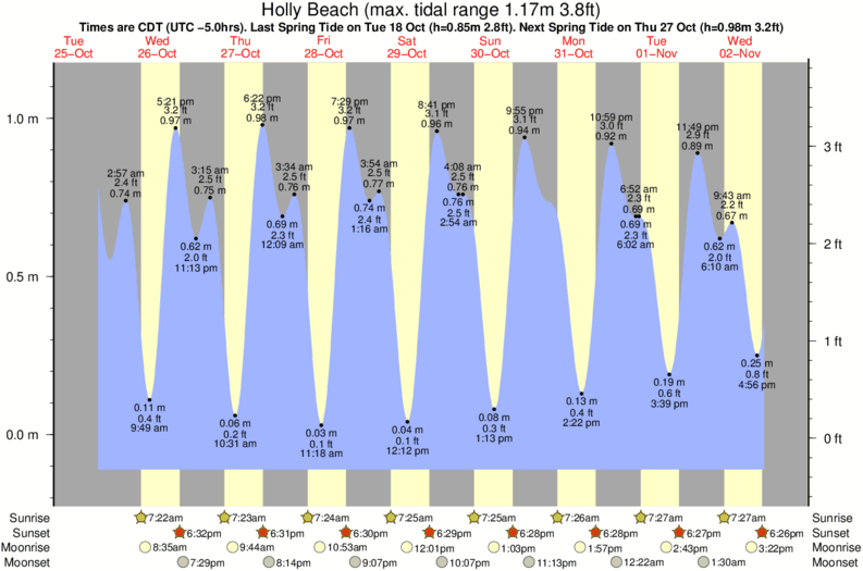 Tide Chart Holly Beach La