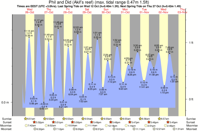 tide graph for Phil and Did (Akif's reef) near Jonas Beach or Jieh beach surf break