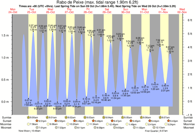 tide graph for Rabo de Peixe near San Miguel - Ribeira Grande surf break