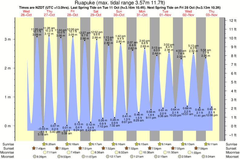 tide graph for Ruapuke near Raglan-Indicators surf break