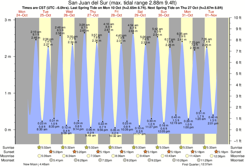 Tamarindo Tide Chart