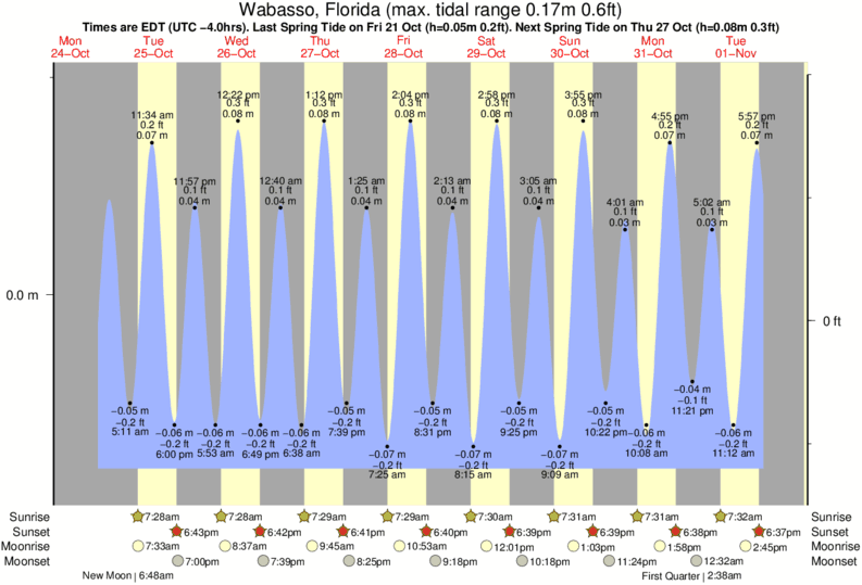 tide graph for Wabasso, Florida near Wabasso surf break